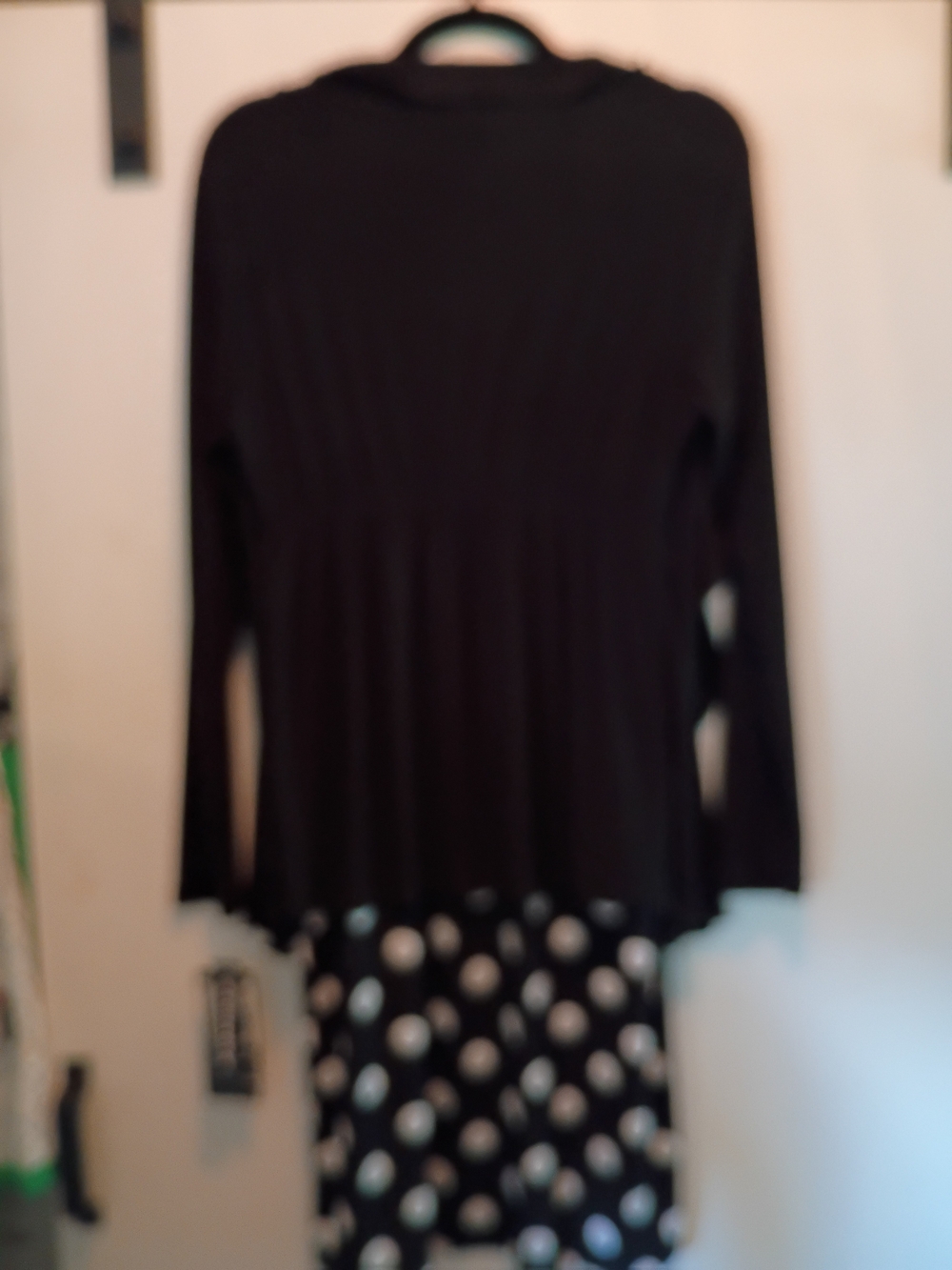 Lemmie For Nina Leonard Black Polka Dot Midi Dress with Scoop Neck - Picture 8 of 10